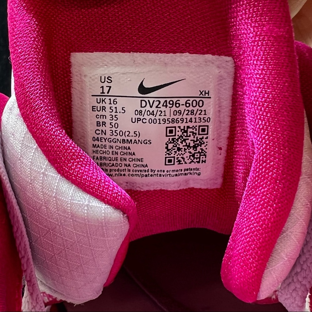Nike Kyrie Low 4 “Kay Yow” Regal Pink Vivid Pink Men’s Sz 17 DV2496-600 - Picture 9 of 11